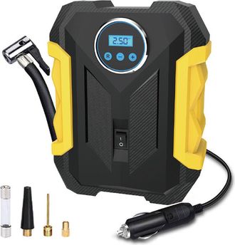 Elle Inflador De Neum&aacute;ticos Para Coche De 12 V - Presi&oacute;n M&aacute;xima 150 Psi - Caudal 35 L/min - Pantalla Digital Integrada Y Luz Led - 150 Psi