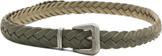 Brunello Cucinelli braided embellished belt - Verde