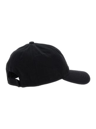 Off-white Boys Black Baseball Cap With Logo Lettering Fabric Hat