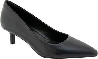 BCBGeneration Daven Pointed Toe Kitten Heel Pump - Wide Width Available in Black at Nordstrom, Size 7.5