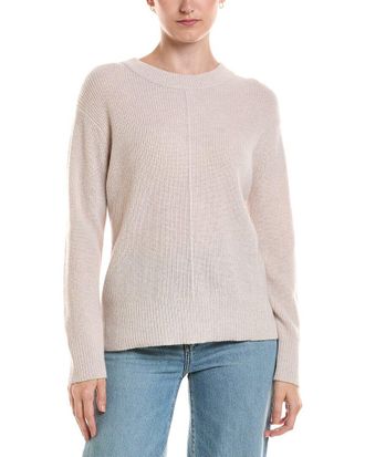 Fort&eacute; Cashmere Rib Easy Crewneck Cashmere Sweater
