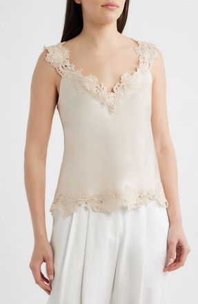 Kobi Halperin Faye Embroidered Sleeveless Top in Antique at Nordstrom, Size X-Small