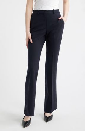 Theory Stretch Wool Trousers in Deep Navy at Nordstrom, Size 12