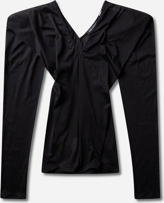 Our Legacy Women s Cheer V Neck Top Black