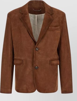 Golden Goose leather single breasted jacket