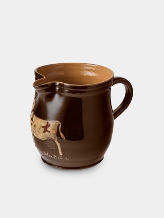 Poterie d'&Eacute;vires Cows Hand-Painted Ceramic Medium Jug
