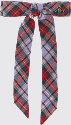 Vivienne Westwood Fermaglio in lino tartan con fiocco