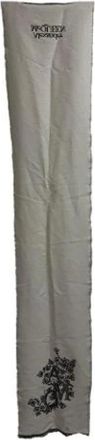 Alexander McQueen Pre-owned Scarves, female, White, Size: ONE SIZE Pre-owned Logo-Embroidered Scarf
