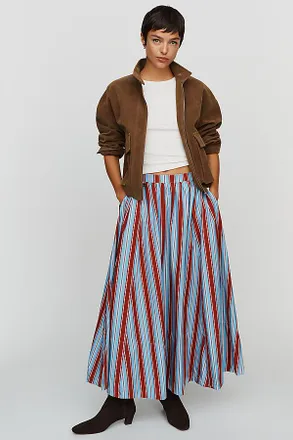 Maeve Jacie Poplin Printed Maxi Skirt by Maeve