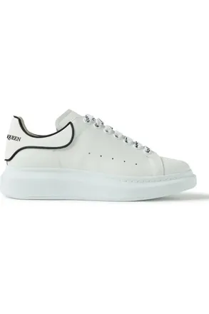 Alexander McQueen Exaggerated-Sole Rubber-Trimmed Leather Sneakers
