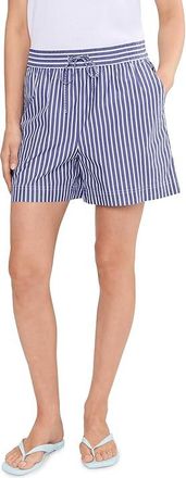 Tommy Bahama Sunlit Stripe Poplin 5-inch Shorts Womens Shorts Bold Blue : MD, Cotton