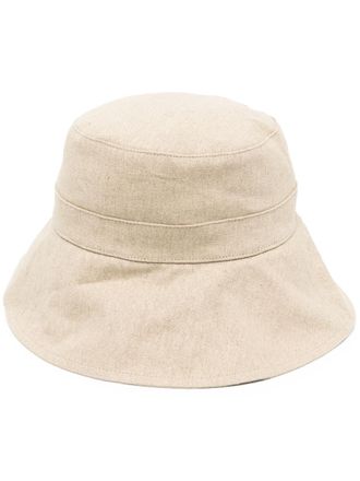 Jacquemus Le bob Bando strap bucket hat - unisex - Linen/Flax - 58 - Neutrals