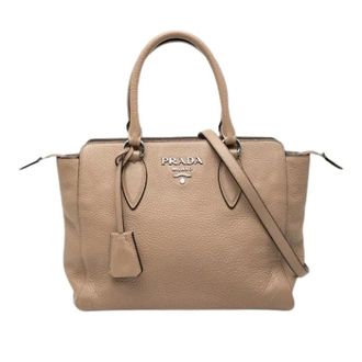 Prada Pre-owned Handbags, female, Beige, Size: ONE SIZE Pre-owned Satchel