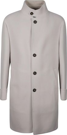 Eleventy Minimalist Wool Blend Stand Coat