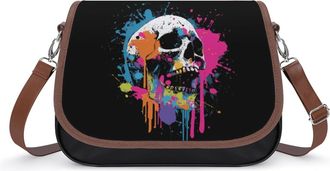 Generic Happy Halloween Grunge Skull Fashion Womens Crossbody Bags Novelty Handbag Shoulder Bag Purse
