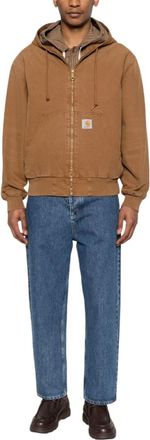 Carhartt Work in Progress Brown Logo Hood Jacket
