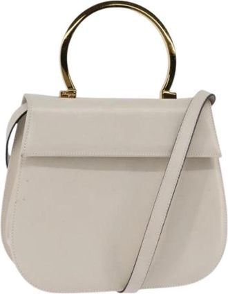 Ferragamo Pre-owned Handtas - Dames - Vintage Handtas - Wit - ONE Size - Leer - Vintage