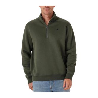 G-Star Hoodies & sweatvesten, Heren, Groen, S, Katoen, Premium Core Half Zip Sweater