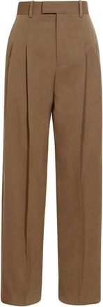 Bottega Veneta Pantalone - Dames - Wijde Broeken - Bruin - S - Broeken