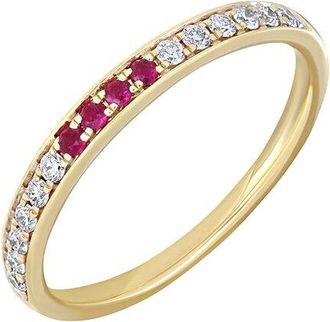 Bony Levy 18K 0.24 Ct. Tw. Diamond & Ruby Ring