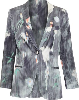 Giorgio Armani silk watercolor abstract blazer