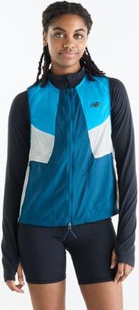 New Balance Donna RC Vest in Blu, Politessuto, Taglia XS