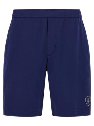 Brunello Cucinelli Blue Interlock Cotton Bermuda Shorts