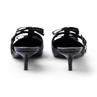 Valentino Calfskin Pointed-Toe Mule - Black