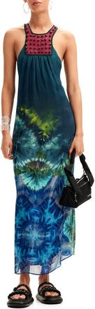 Desigual Eolias Sleeveless Cover-Up Dress in Green at Nordstrom, Size X-Large