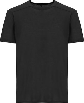 Rick Owens Black Short Level Viscose-Silk T-Shirt