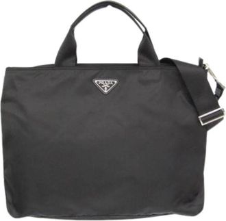 Prada Pre-owned Tessuto Tote bag - Dames - Vintage Shopper - Zwart - ONE Size - Nylon - Vintage