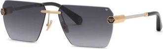 Philipp Plein Spp 205 Zonnebril - Heren - Zonnebrillen - Geel - 64 MM - Accessoires