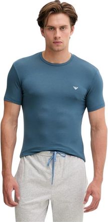 Emporio Armani ASV Fitted Loungewear T-Shirt - Heren - T-shirts - Blauw - L - Tops