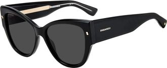 Dsquared2 Zwart/Grijze Zonnebril - Dames - Zonnebrillen - Zwart - ONE Size - Accessoires