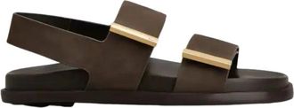 Tod's Nubuck Sandalen - Dames - Sandalen - Bruin - 37 EU - Leer - Schoenen