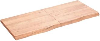 vidaXL Wall Shelf Light Brown 120x50x(2-4) cm Treated Solid Wood Oak Vidaxl