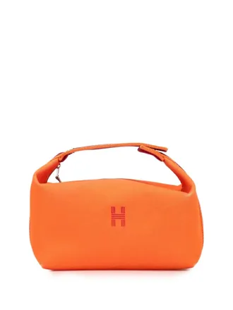 Herm&egrave;s Trousse Bride a Brac grande in tela Toile 2021-2025 - Arancione