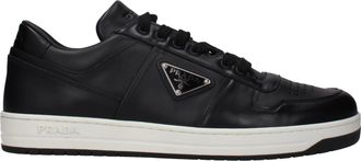 Prada Herrens Turnschuhe aus schwarzem Leder