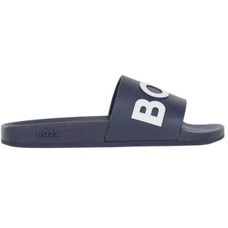 HUGO BOSS Sliders met herenlogo (Donkerblauw)