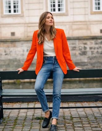 Mos Mosh Mos Mosh Womens Phoebe Miley blazer in Chilly orange - Size: 10