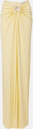 CHRISTOPHER ESBER Bezel Quartz gathered jersey maxi skirt