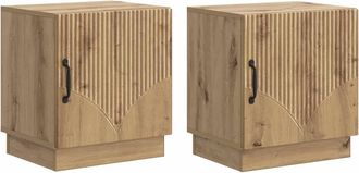 vidaXL Mesita De Noche 2 Uds. Roble Artisan 43 X 34,5 X 47 Cm Vidaxl