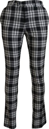 Bencivenga Mens Blackwhite Plaid Dress Pants Pan74119 - Black Cotton - Size EU 48 (Mens)