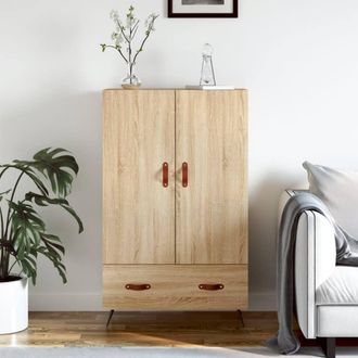 Berkfield Home Highboard Sonoma Oak 69.5x31x115 cm Engineered Wood in Light Tan