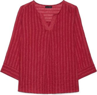 Fiorella Rubino Blouses - Dames - Blouses - Rood - 6XL - Katoen - Overhemden
