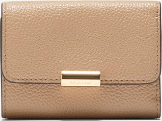Cole Haan Womens Rachel Compact Wallet with Removable Card Case - Beige