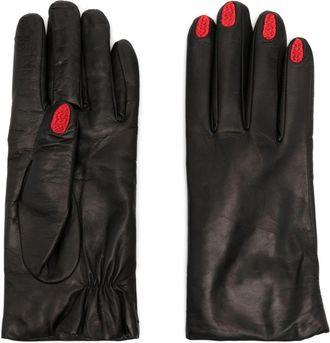 Vivetta Leather Nail Gloves