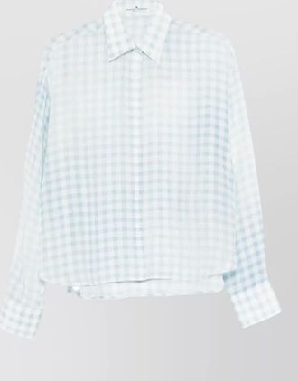 Ermanno Scervino checked collared long sleeve lightweight top