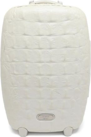 Alexander McQueen Borsone con effetto coccodrillo goffrato x Samsonite - Bianco