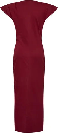 Isabel Marant Womens Long Dress Nadela Burgundy Cotton